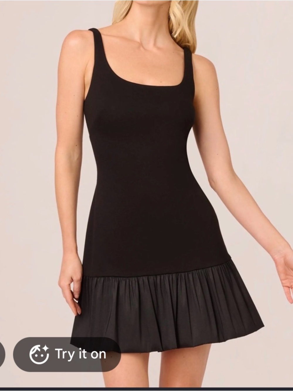 Ponte Taffeta Drop Waist Flounce Dress